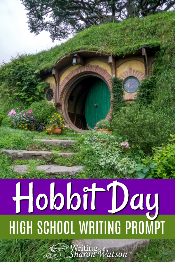 September 22 is Hobbit Day! Let's celebrate by writing a character into a portion of the hero's journey, just as Bilbo refused his call to adventure from Gandalf. #homeschool #writingprompts #homeschoolwriting #hobbitday #thehobbit #LOTR