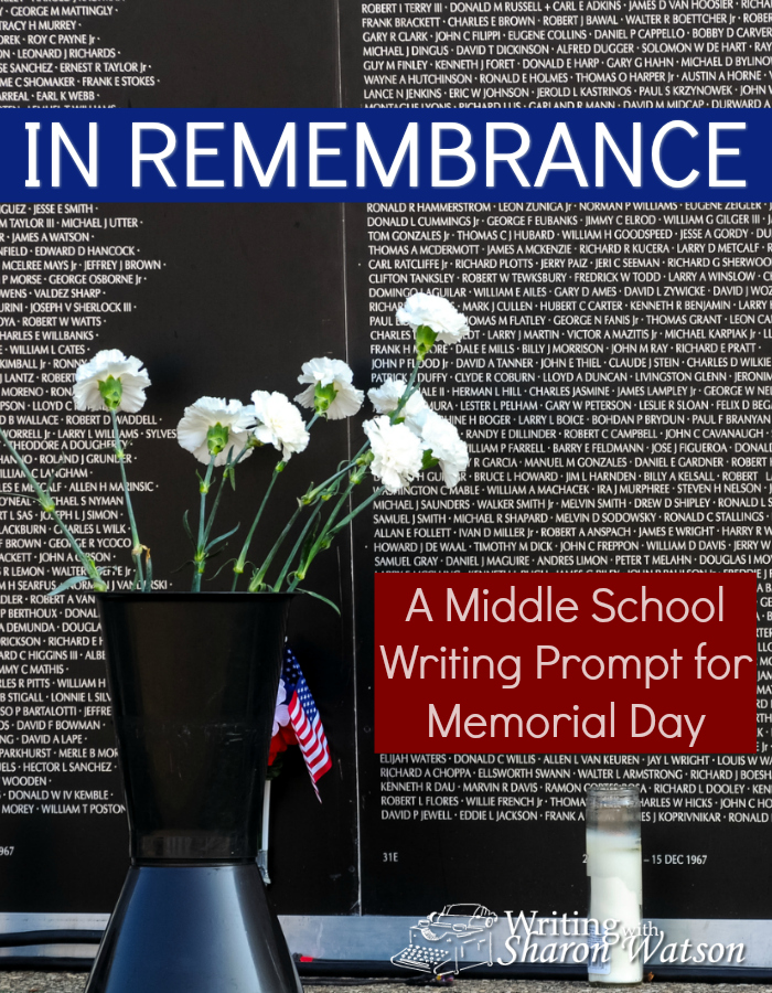 Memorial Day--Middle School Writing Prompt