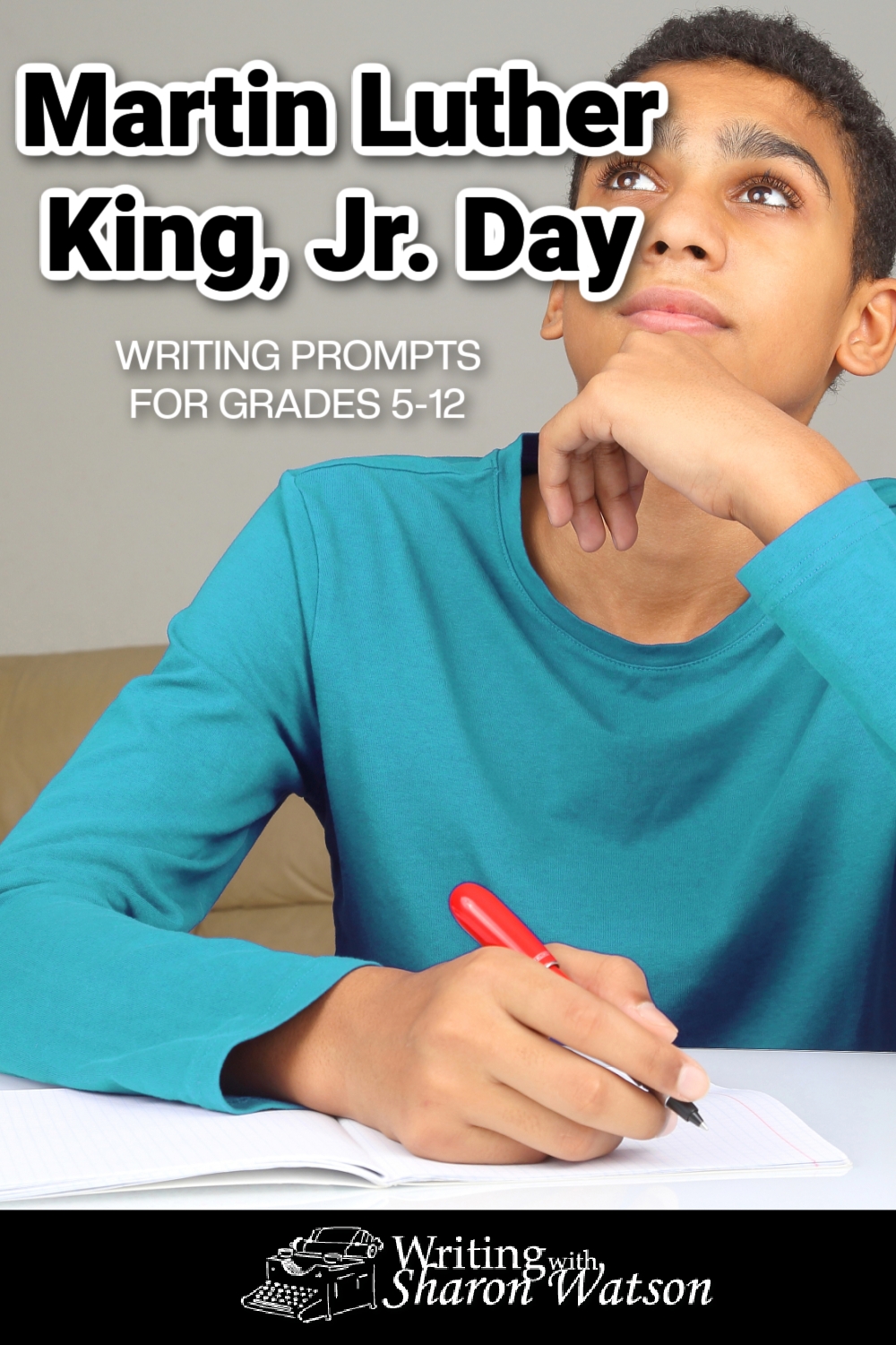 Help your students gain a perspective on this important man and day with these 5 writing prompts for Martin Luther King Jr. Day. 5th - 12th grade. #writingprompts #homeschoolwriting #mlk